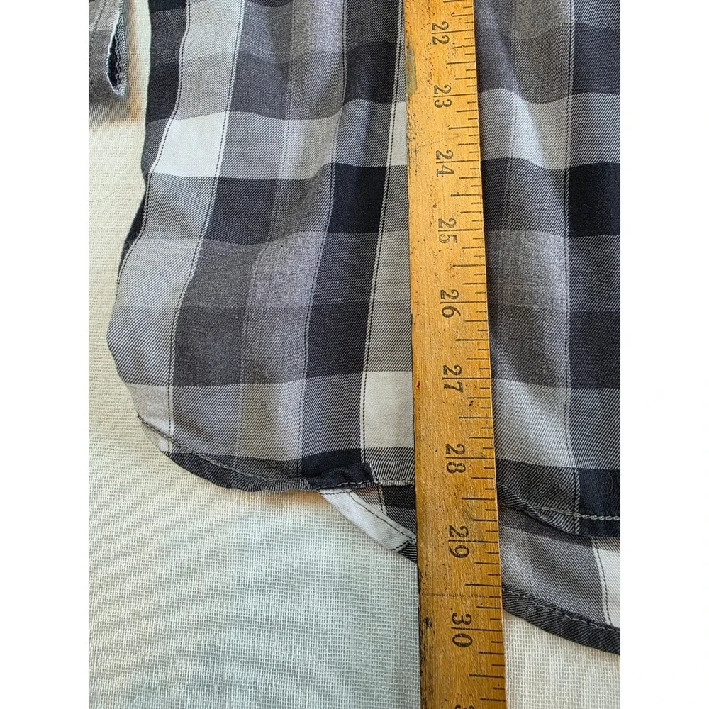 The North Face Mens Grey Buffalo Plaid Button Down Shirt L gorpcore cabincore